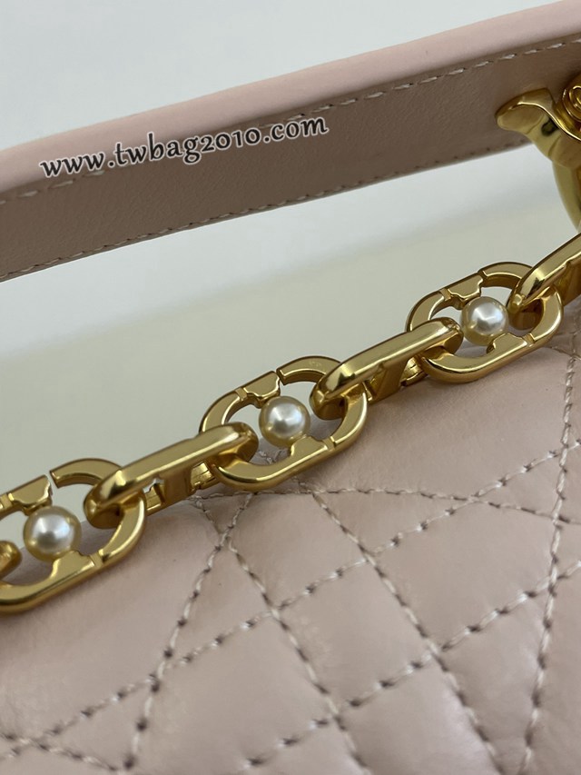 Dior专柜新款迪奥高仿原单中号胭脂粉Jolie系列珍珠链条包 djfk1743